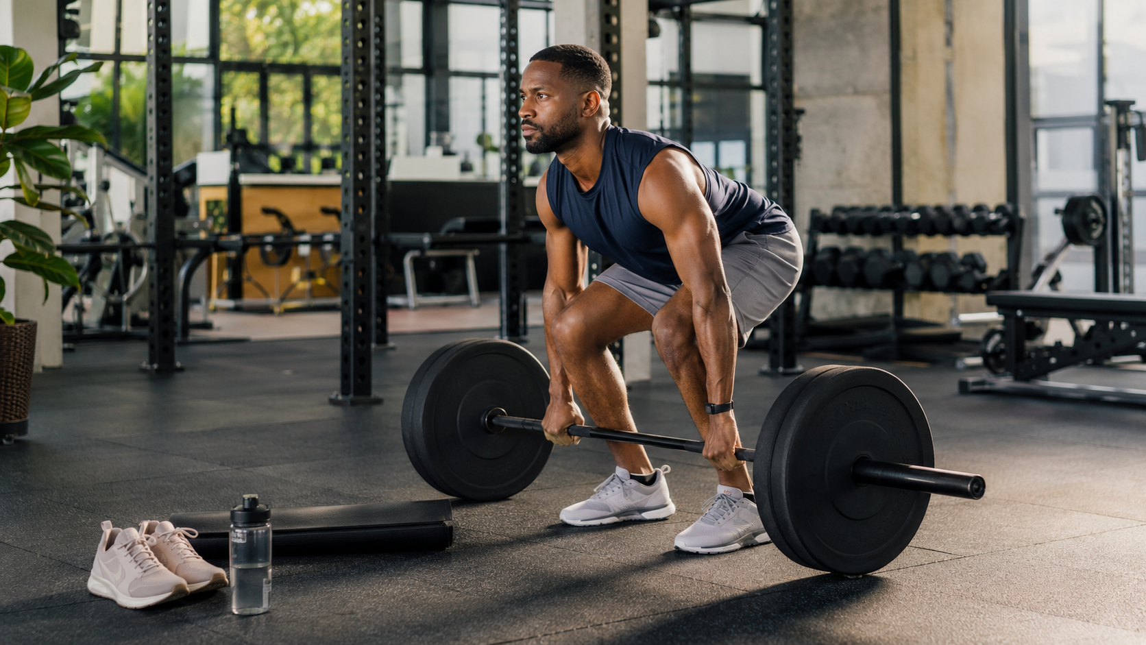 Adult balancing strength cardio and recovery for fitness