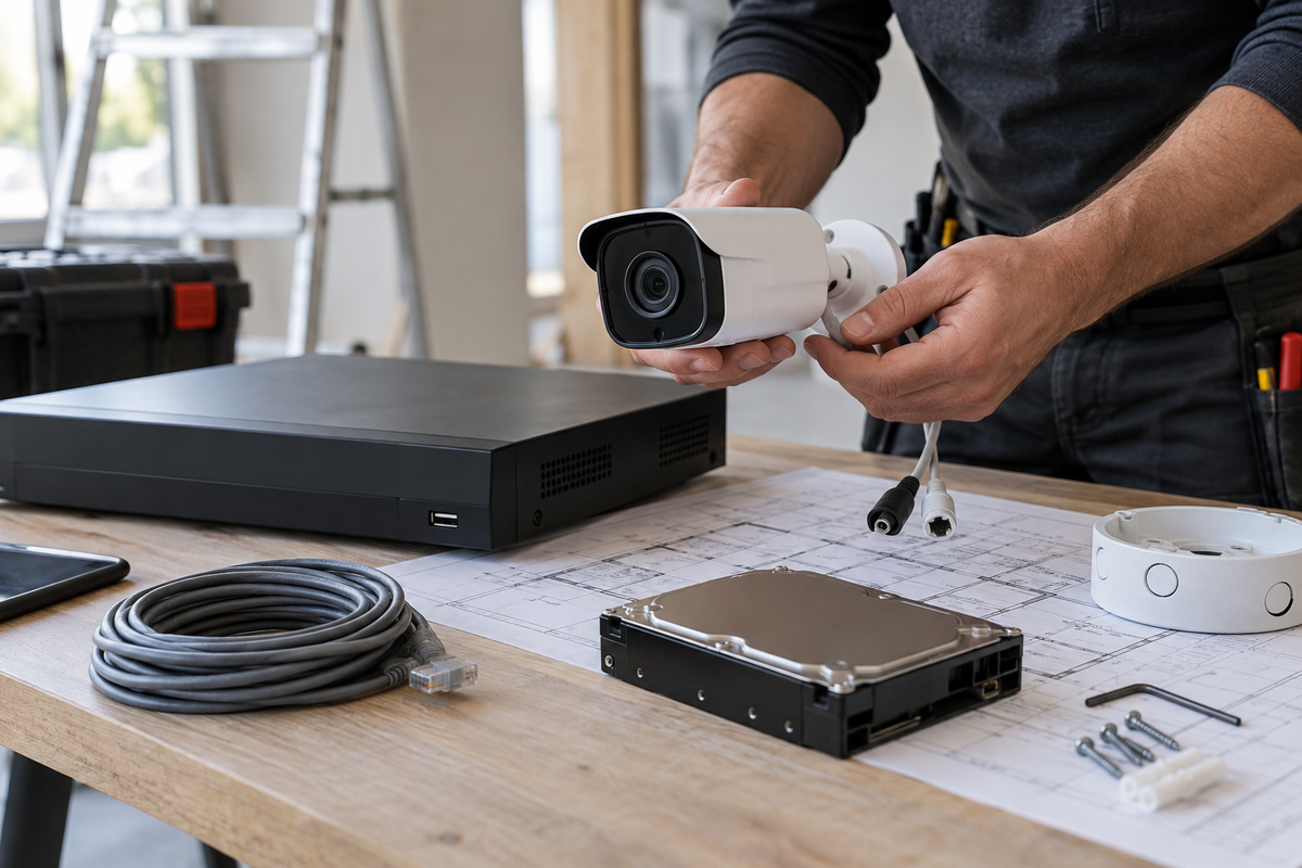2k security camera shown in a clean practical setting for comparison