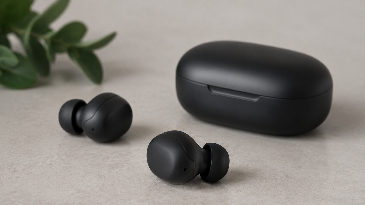Low-profile Bluetooth earbuds with an earplug-like shape