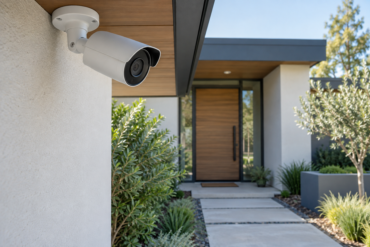 bullet security camera shown in a clean practical setting for comparison