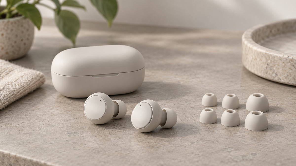 Comfortable Bluetooth earbuds with multiple soft ear tips