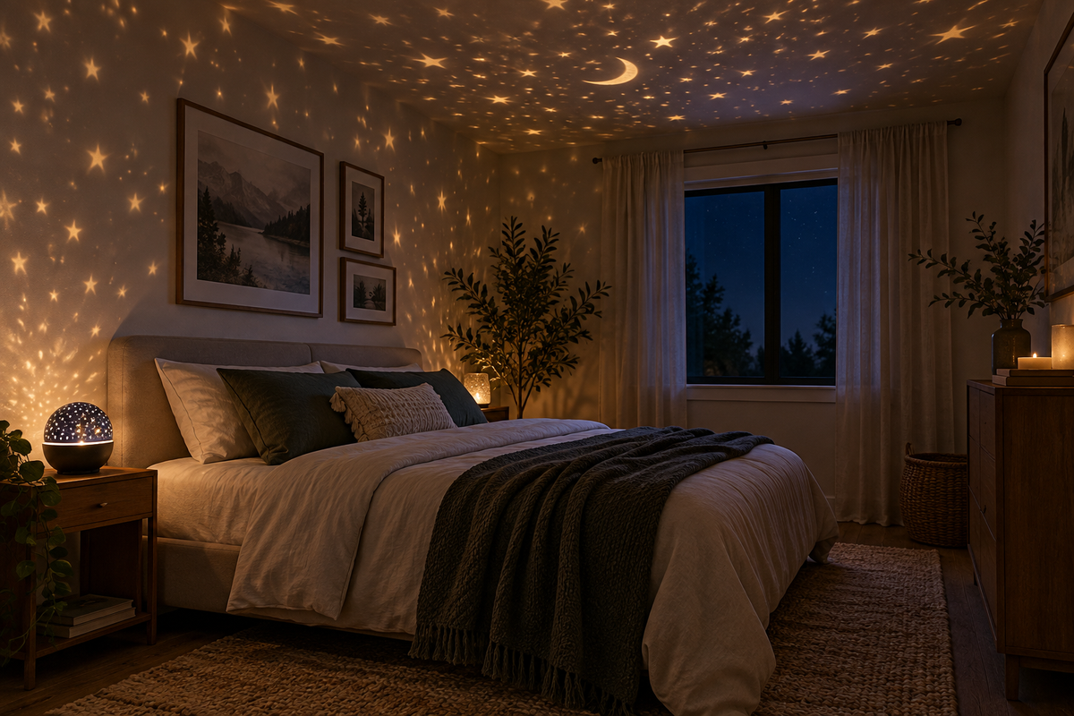 constellation light projector shown in a clean practical setting for comparison