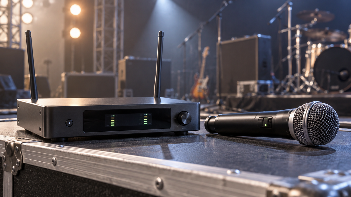 Unbranded digital wireless microphone system with receiver and handheld transmitter