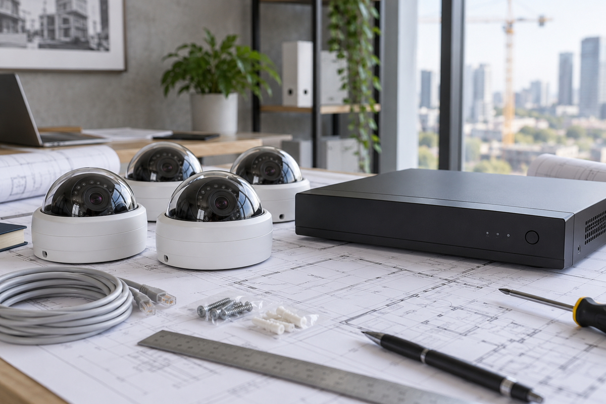dome security camera system shown in a clean practical setting for comparison