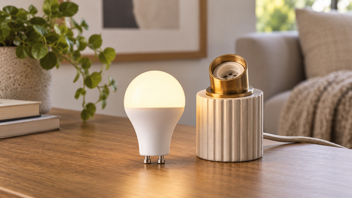 Unbranded G10 smart globe bulb beside a decorative lamp socket