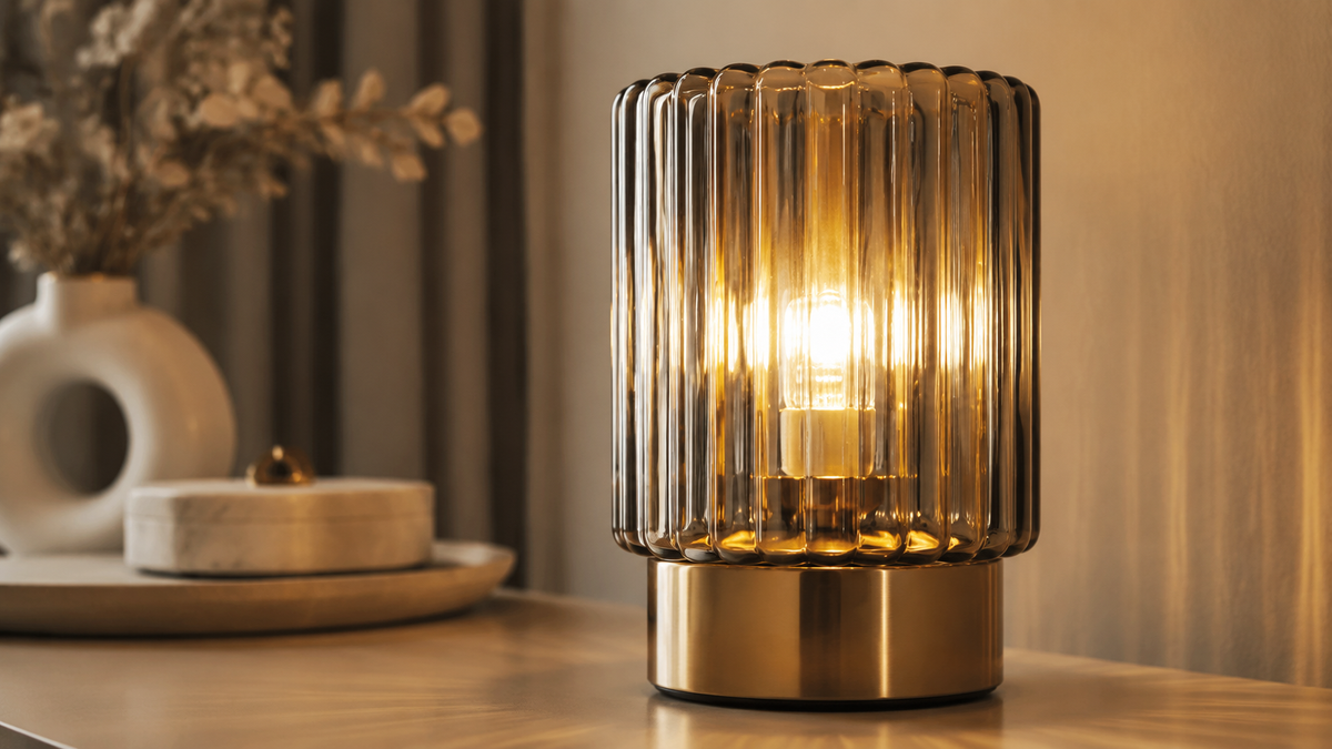 G9 smart bulb glowing inside a decorative lamp
