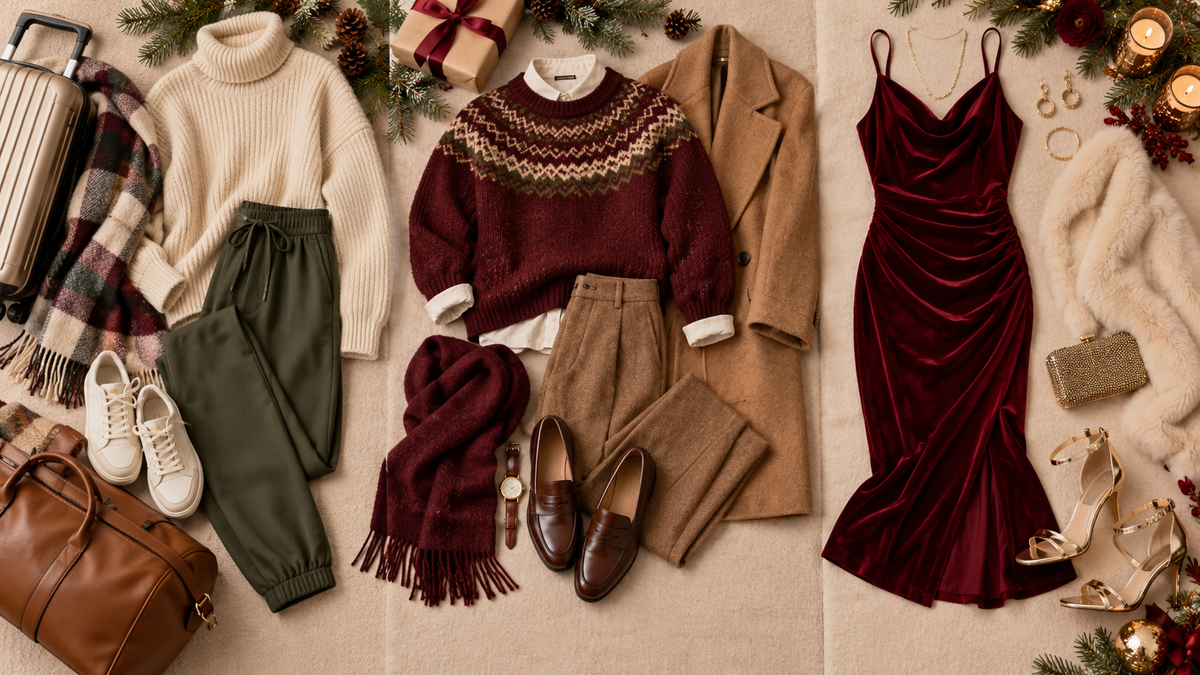 Versatile holiday outfits for travel, gatherings and dinner occasions