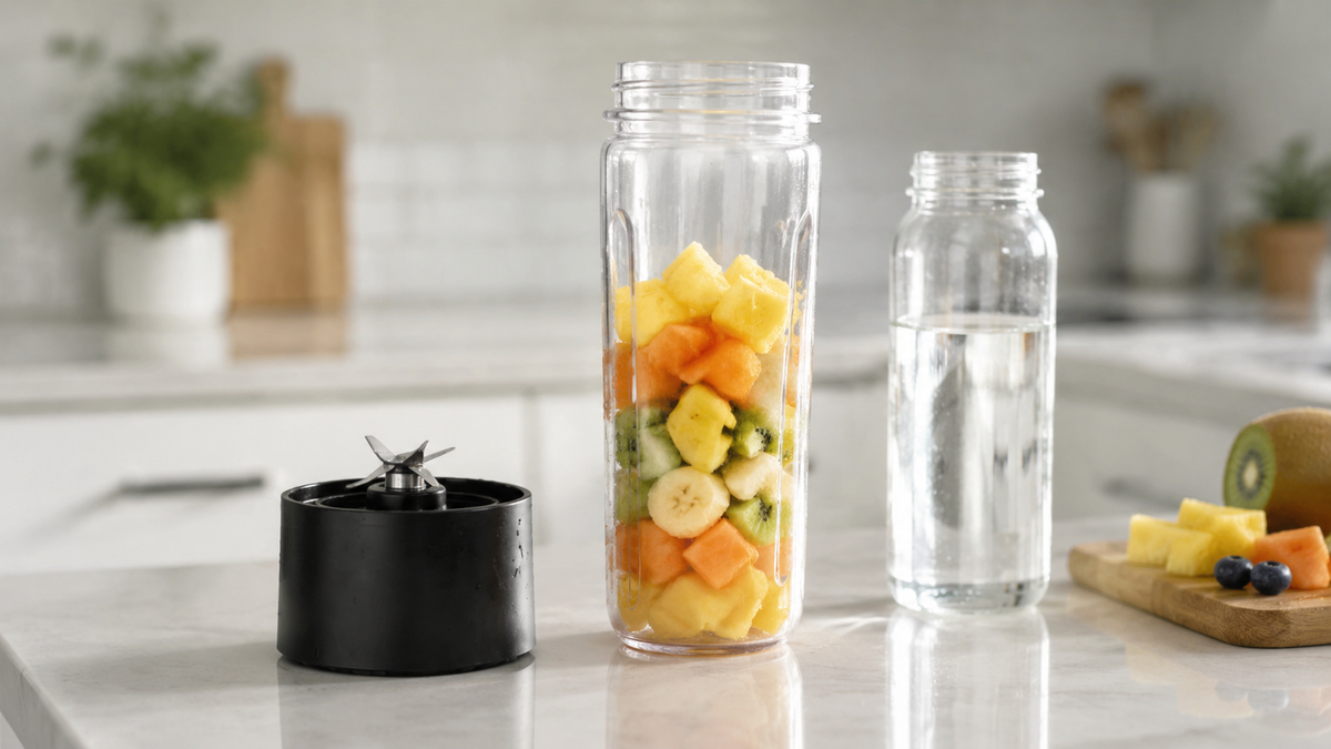 Unbranded portable blender cup with detachable blending base