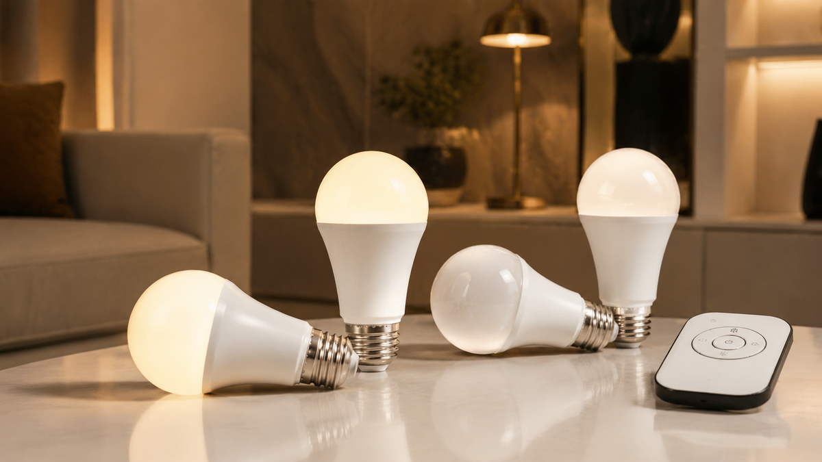 Generic rechargeable LED light bulbs with a simple remote control