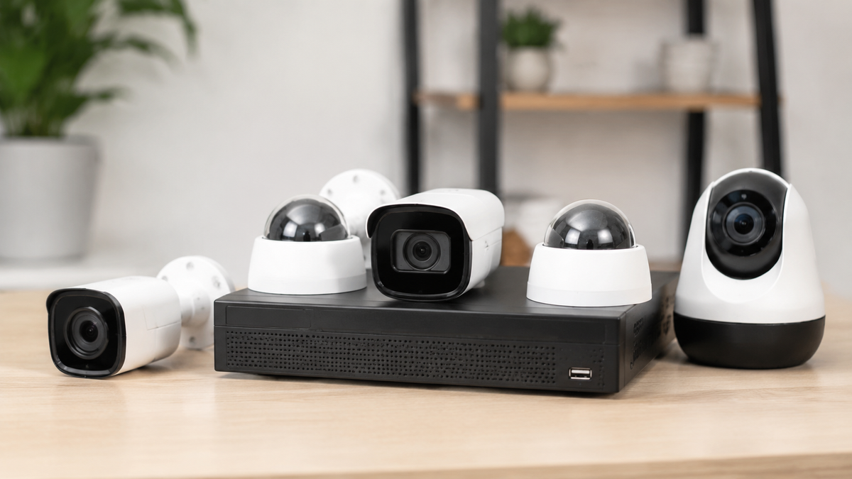 Unbranded 4K security camera system with cameras and recorder