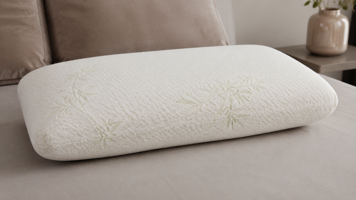 Unbranded memory foam pillow with a bamboo-derived fabric cover