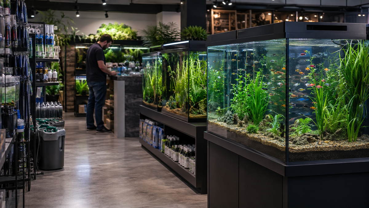 Responsible aquarium specialty store with healthy freshwater fish tanks and supplies