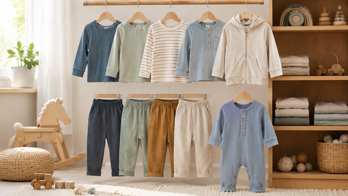 Toddler clothes with soft tops elastic-waist pants romper and light layer