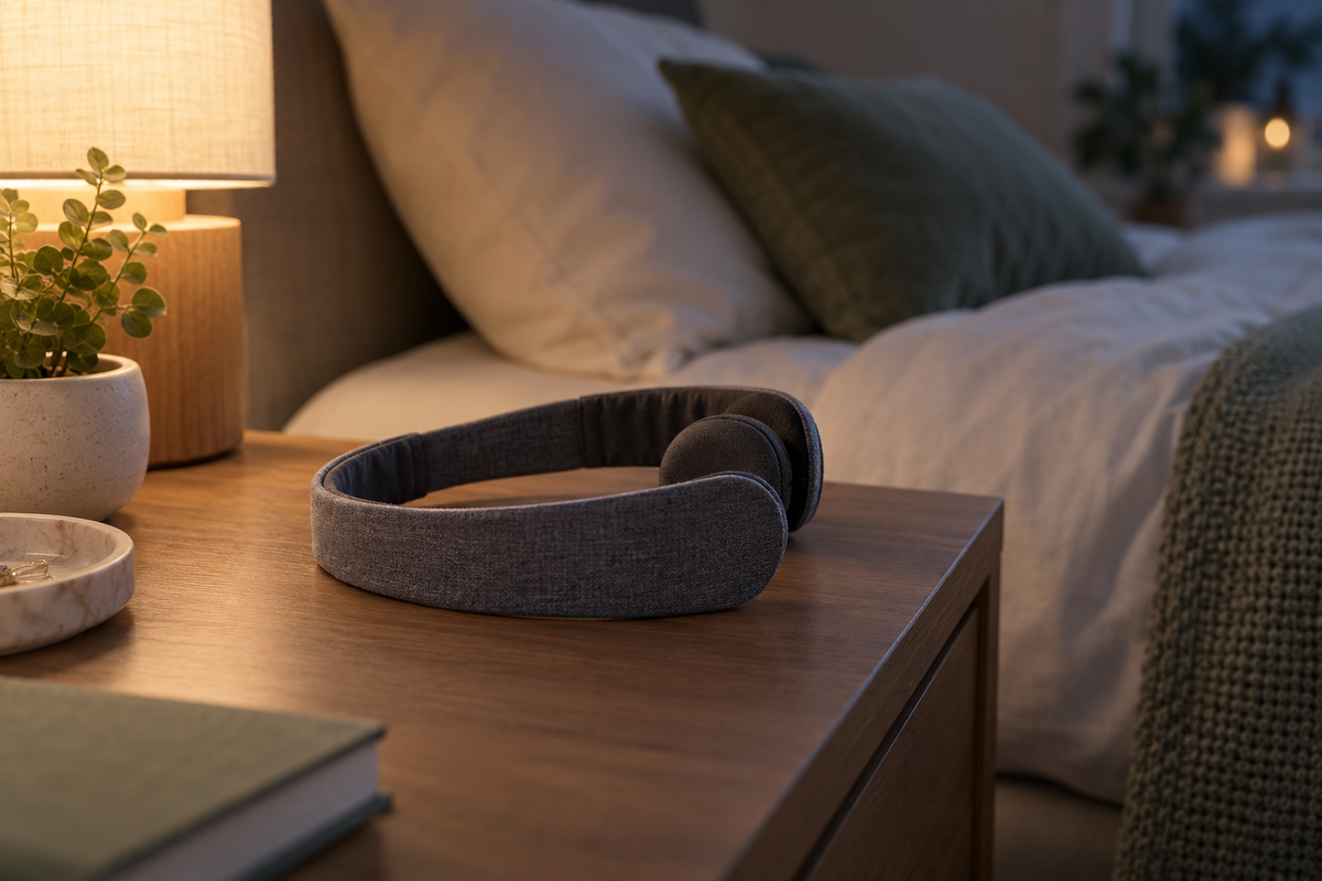 wireless headphones for sleeping shown in a clean practical setting for comparison