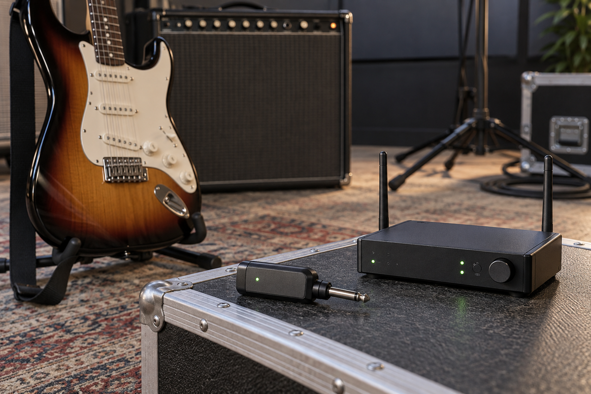 wireless instrument system shown in a clean practical setting for comparison