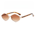 Diamond-Shaped UV Protection Metal Frame Sunglasses
