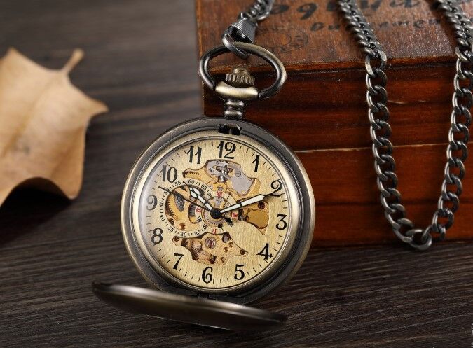 Retro Mechanical Pocket Watch Double Cover