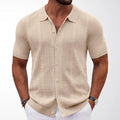 Short-sleeve knitted top