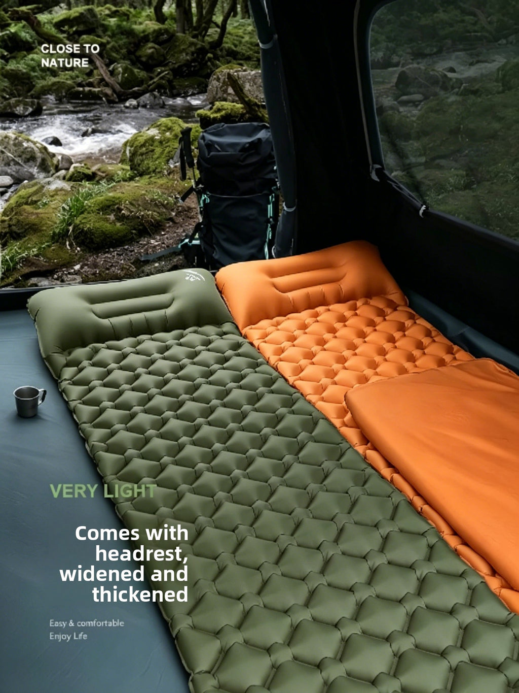Portable Inflatable Camping Sleeping Mat