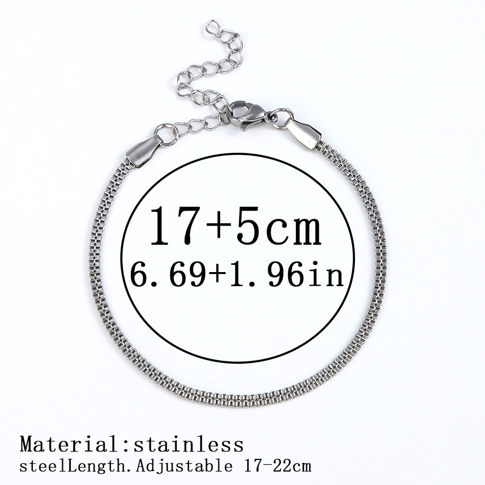 316L Titanium Steel Bracelet Waterproof Hypoallergenic Gold Plated Chain Jewelry for Men Women Unisex Fashion Accessories