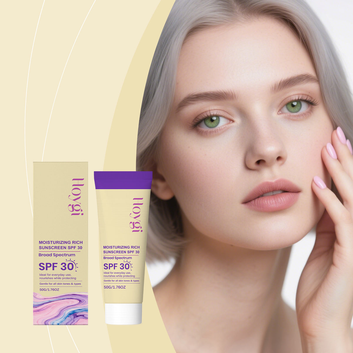 Hoygi Moisturizing Protective Cream Lightweight Daily Skin Barrier