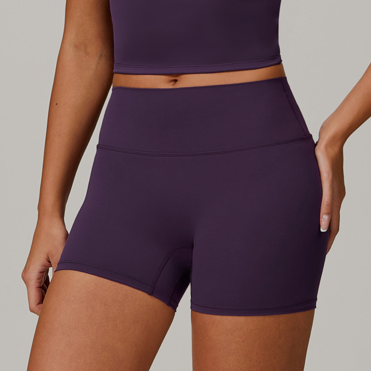 Womens High Waist Yoga Fitness Shorts