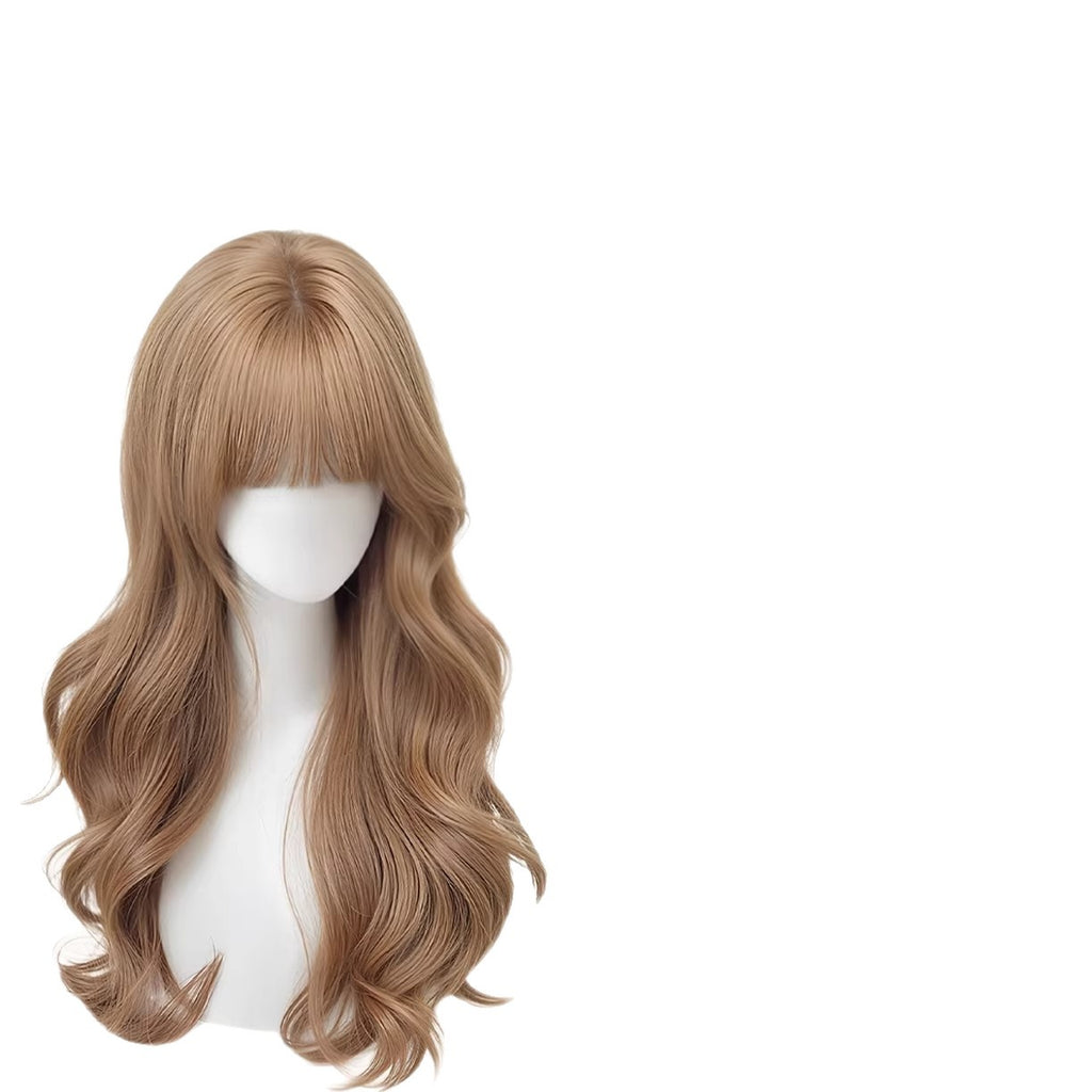 Long Wavy Synthetic Hair Wig with Bangs