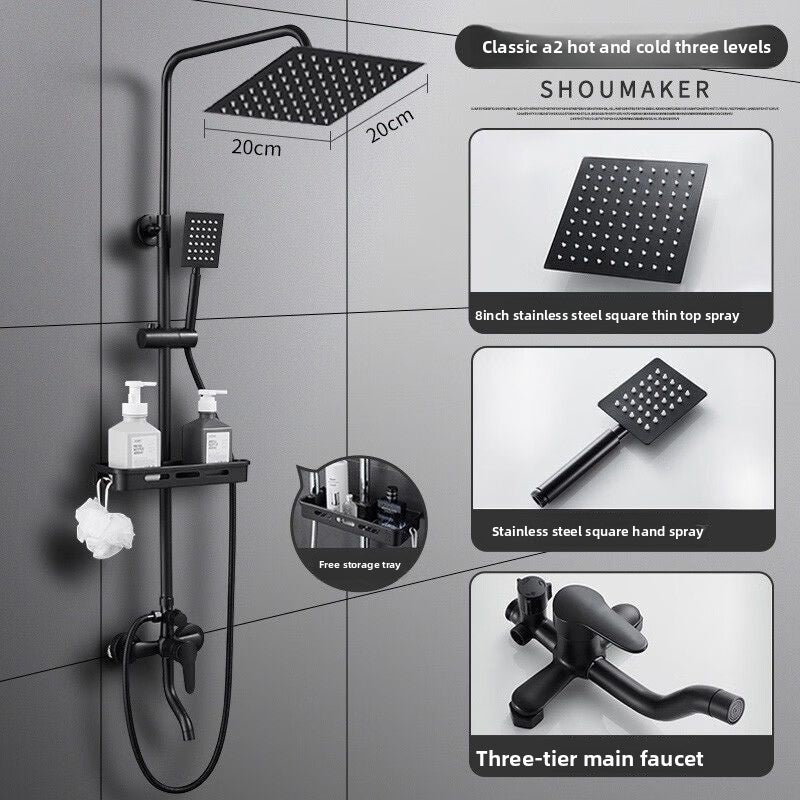 Brass Shower Set with Pressure Boosting Function