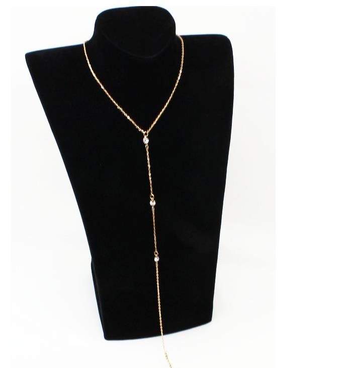 Simple Diamond Body Chain Necklace