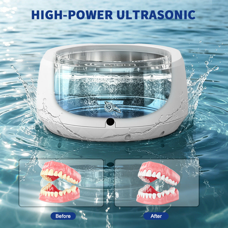 Ultrasonic Jewelry Cleaning Machine,Mini Small Retainer Cleaner, Household Portable