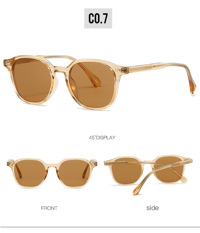 Retro Oval Frame Sunglasses with UV400 Protection