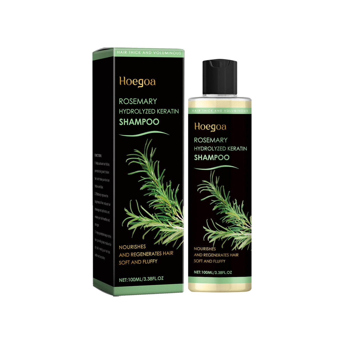 Hoegoa Rosemary Thickening Shampoo for Volumizing and Deep Repair 100ml