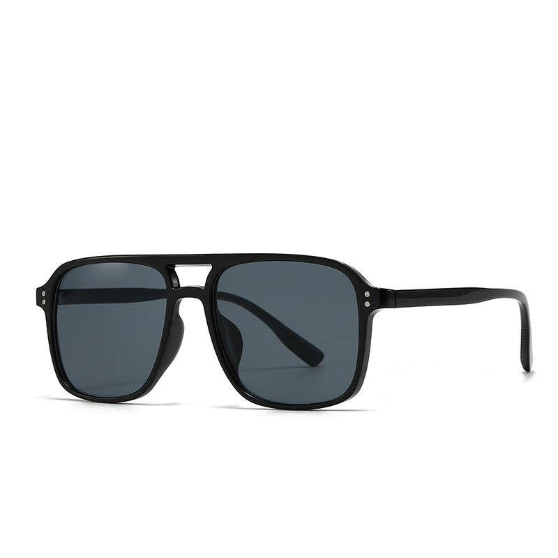 Modern Retro Square Double Beam Sunglasses