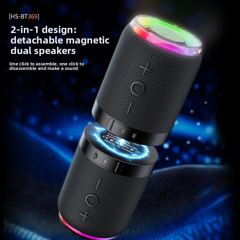 Detachable Magnetic Bluetooth Speaker with RGB Light