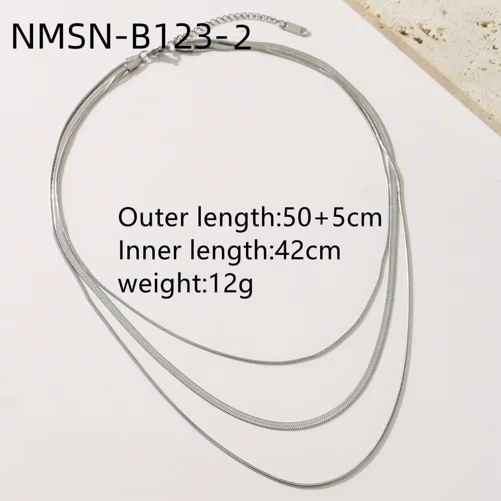 Minimalist Three-Layer Snake Bone Chain
