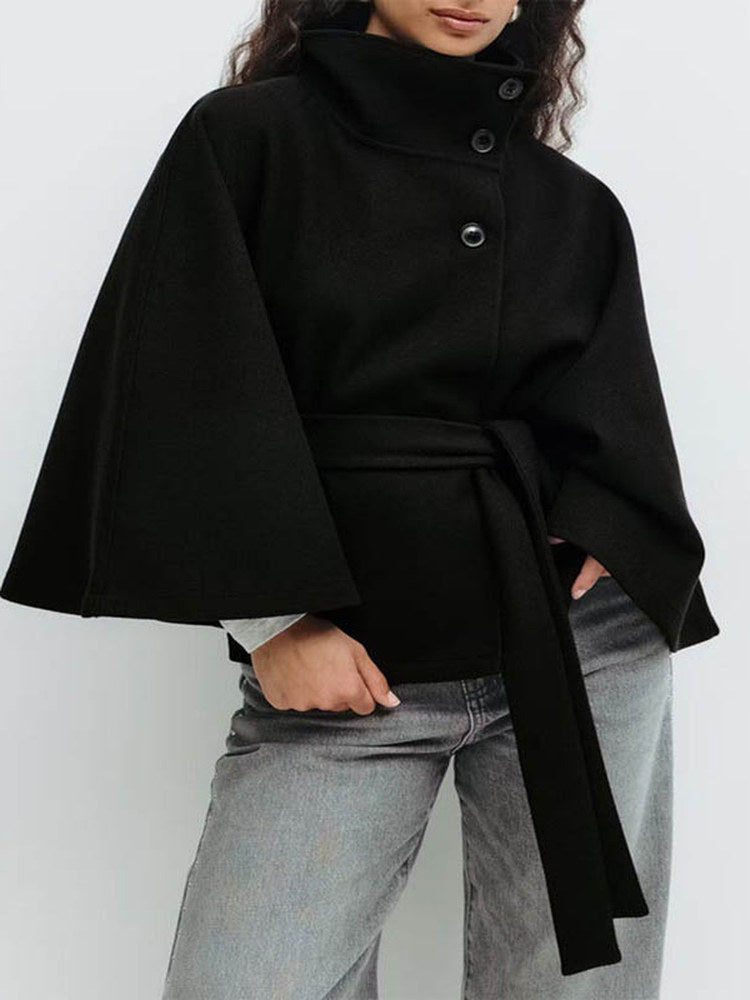 Womens Cape Collar Trench Coat