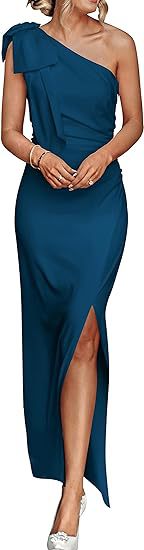 One Shoulder Evening Banquet Dress