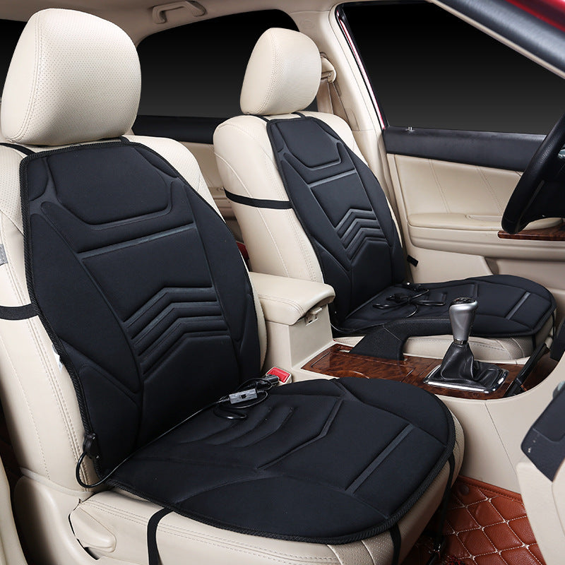 Heated Car Seat Cushion with Adjustable Temperature Control and Secure Fit