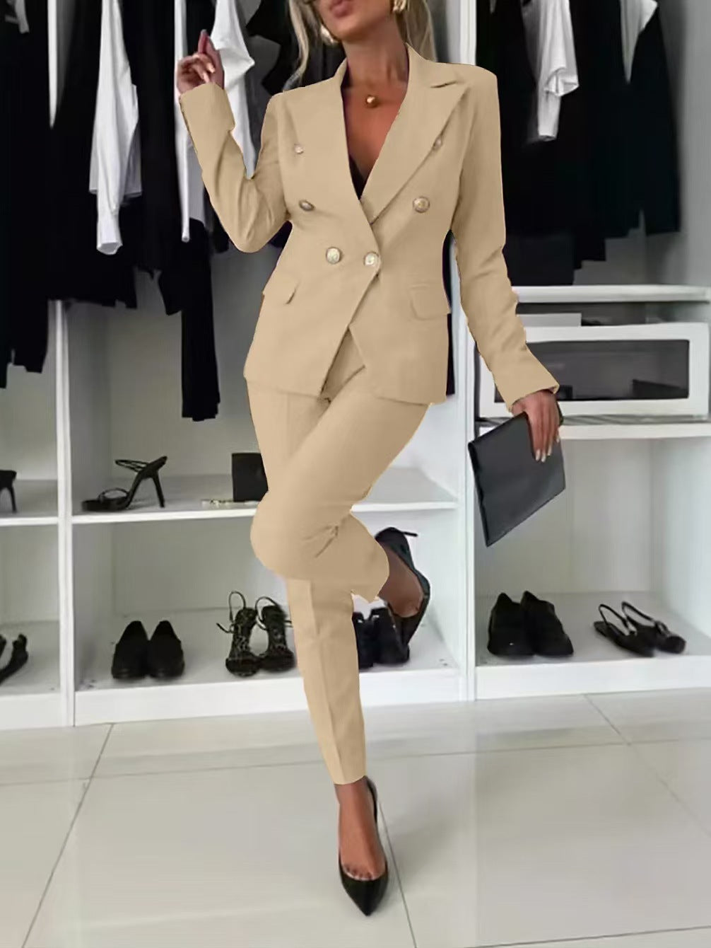 Women?s Slim Fit Solid Color Single Button Blazer Long Sleeve Casual Suit Jacket