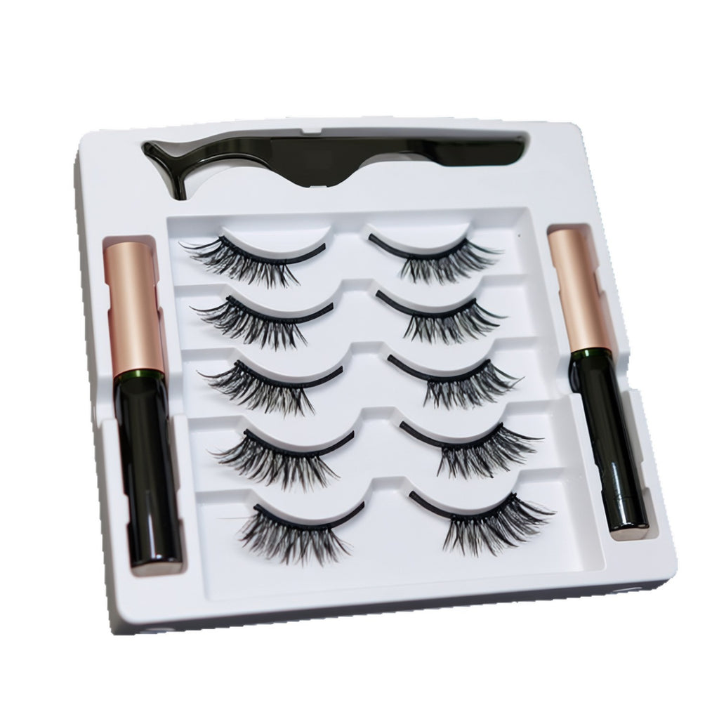 Semi-eyelid magnetic false eyelashes