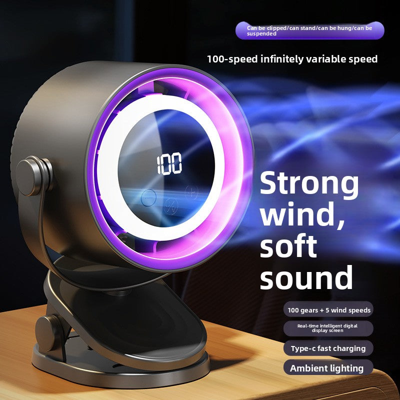 Portable USB Desk Fan with Rechargeable Battery