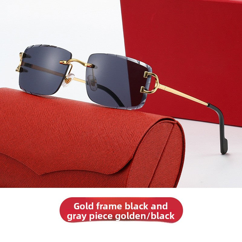 Diamond-Cut Gradient Sunglasses with UV Protection