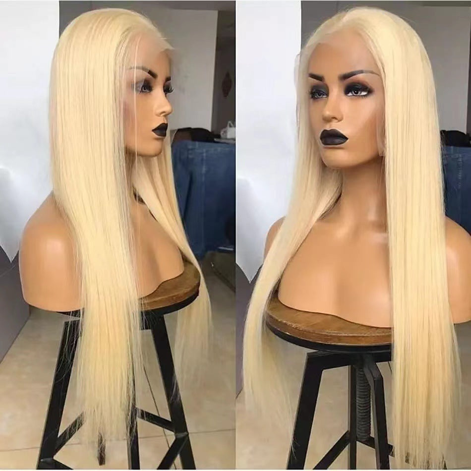 Lace Front Synthetic Wig Long Straight Hair with Air Bangs