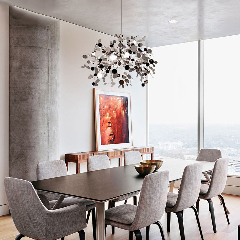 Stainless Steel Decorative Pendant Light Luxury Nordic Chandelier for Living Room Restaurant