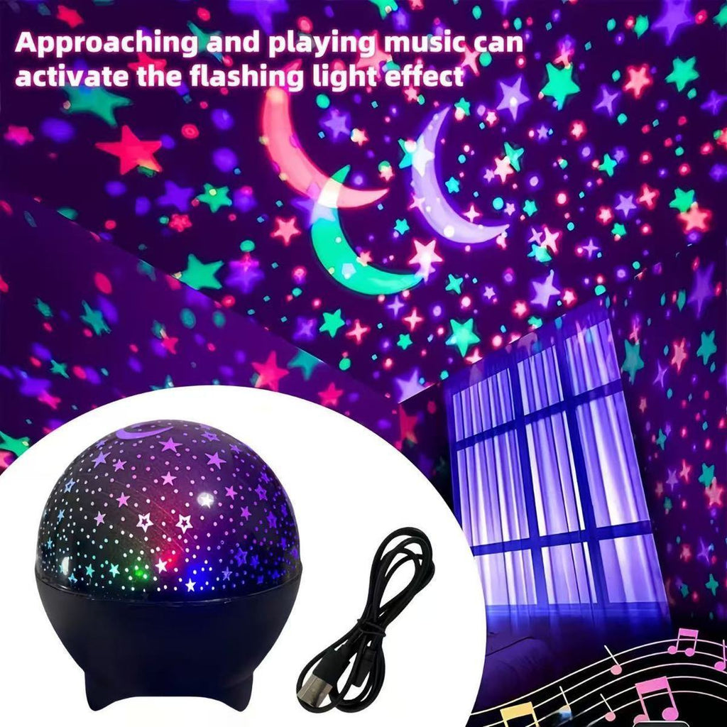 Star Moon Projection Night Light