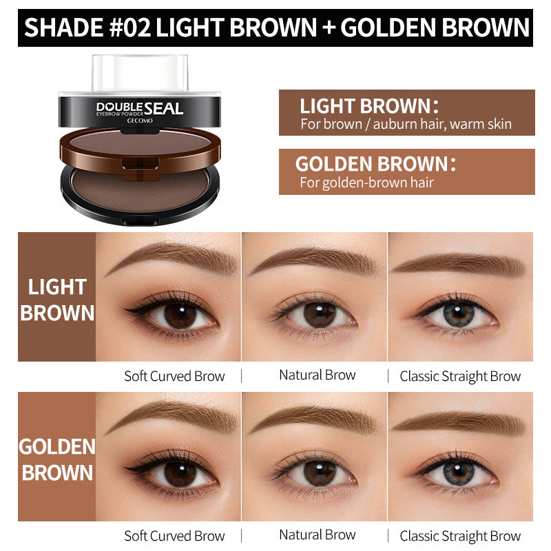 GECOMO Dual Shade Eyebrow Powder Compact