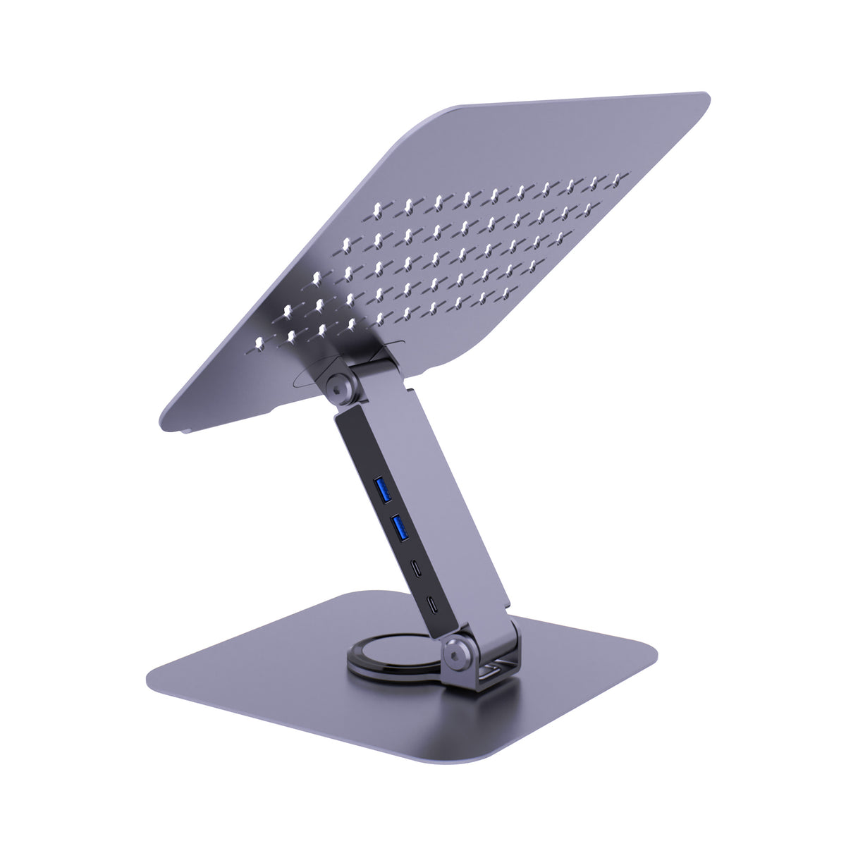 Aluminum Alloy Laptop Stand with Docking Station