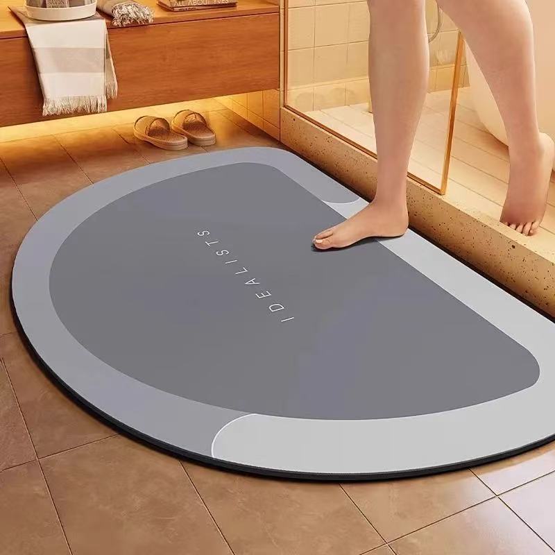 Diatomaceous earth floor mat