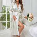 Imitation Silk Lace Trim Women's Nightgown