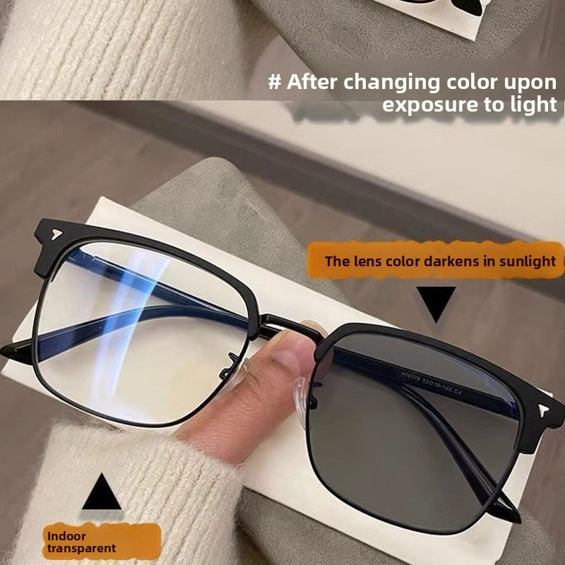 Photochromic Metal Blue Light Glasses